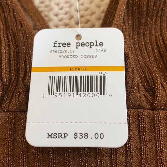 Free People Bronzed Copper Bralette - Picture 2 of 6